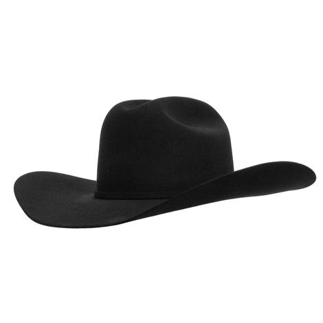 Rodeo King Low Rodeo 5x Black Felt Cowboy Hat 