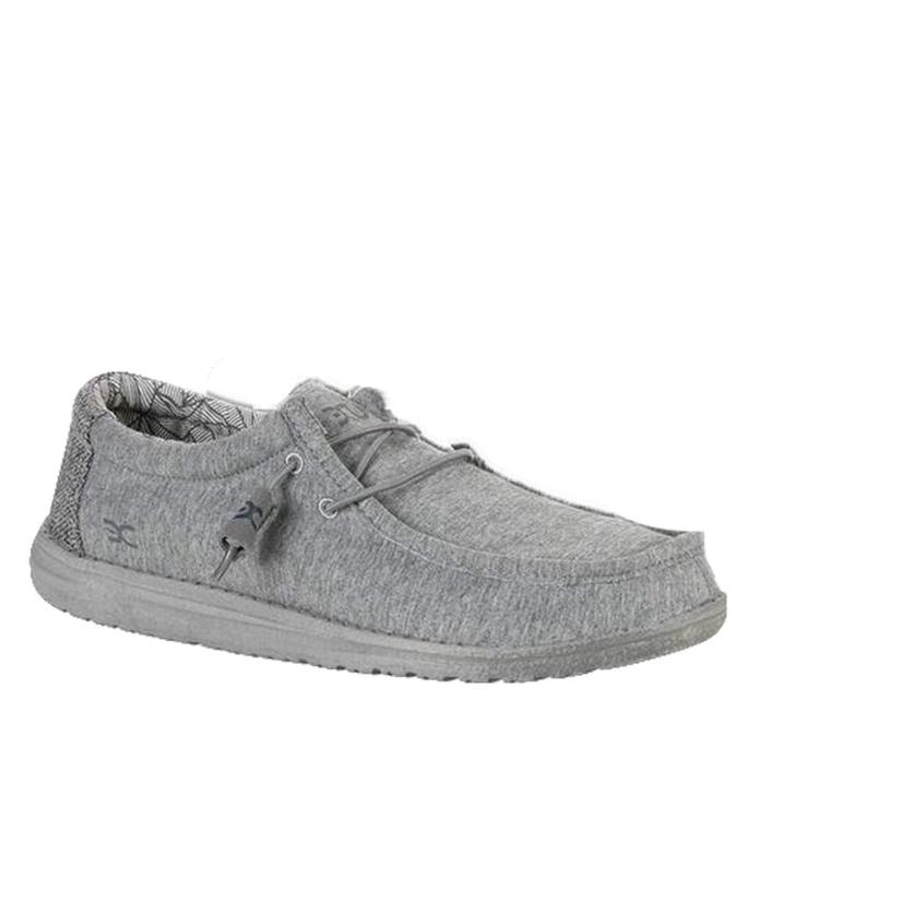 Hey Dude Wally Stretch Fleece Grey Men's Shoes