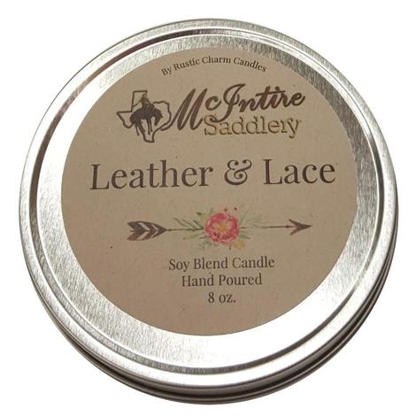 Miranda Mcintire Leather Lace Candle