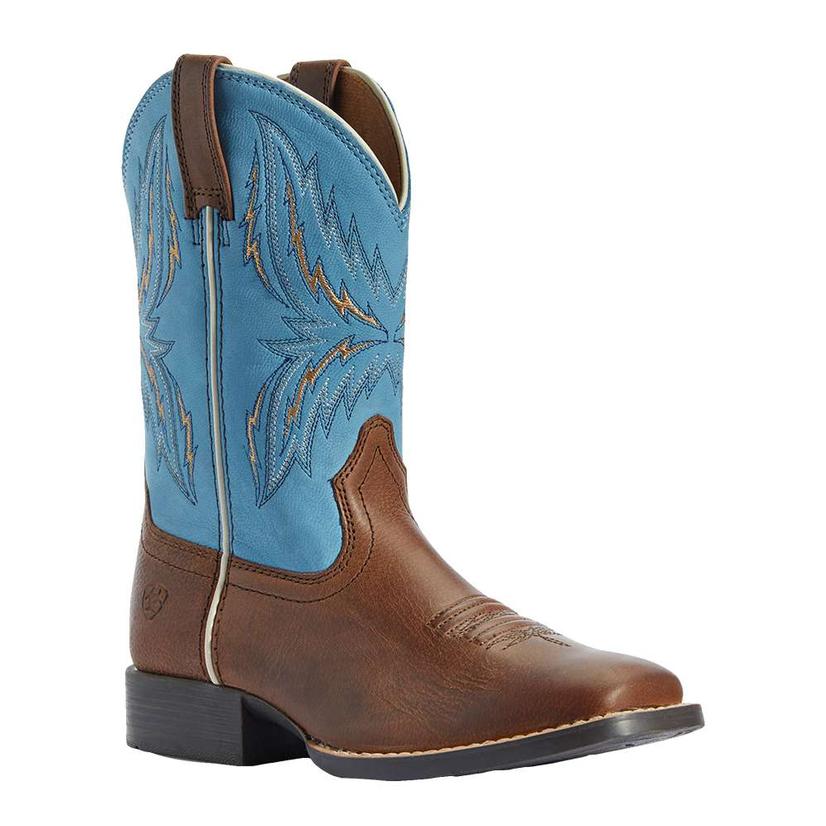 Ariat Arena Rebound Brown Wild Blue Boy's Boots