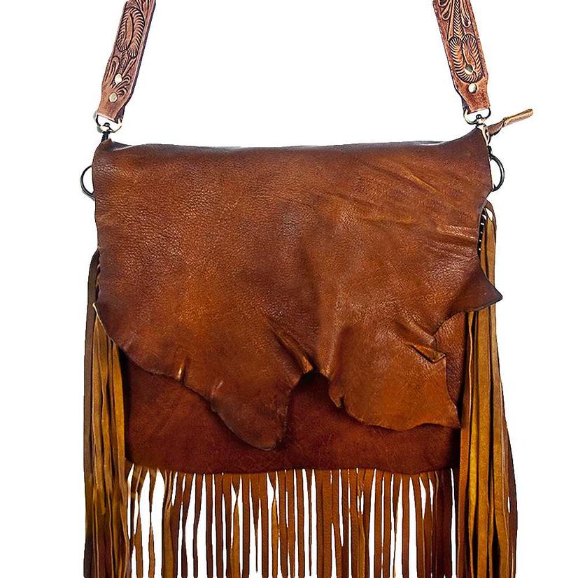 American Darling Leather Bag With Fringe