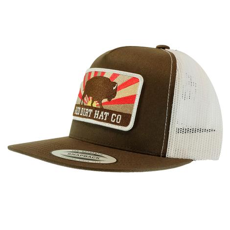 Red Dirt Hat Co Keeping Roaming Brown White Mesh Back Cap