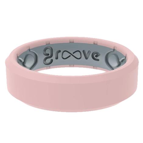 Groove Life Edge Thin Rose Quartz Ring