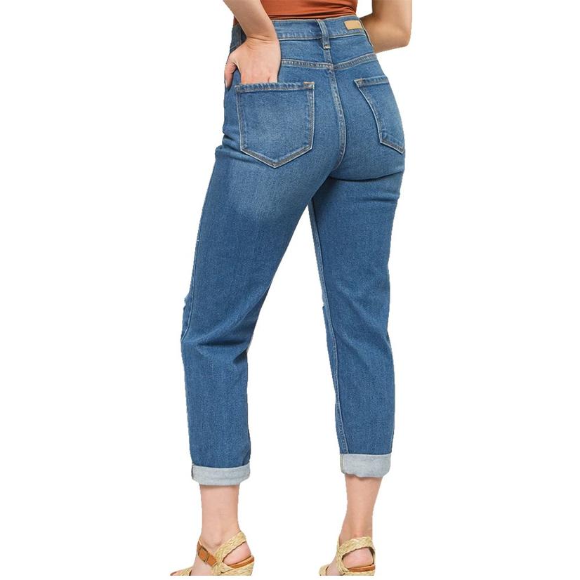 womens cuffed skinny jeans