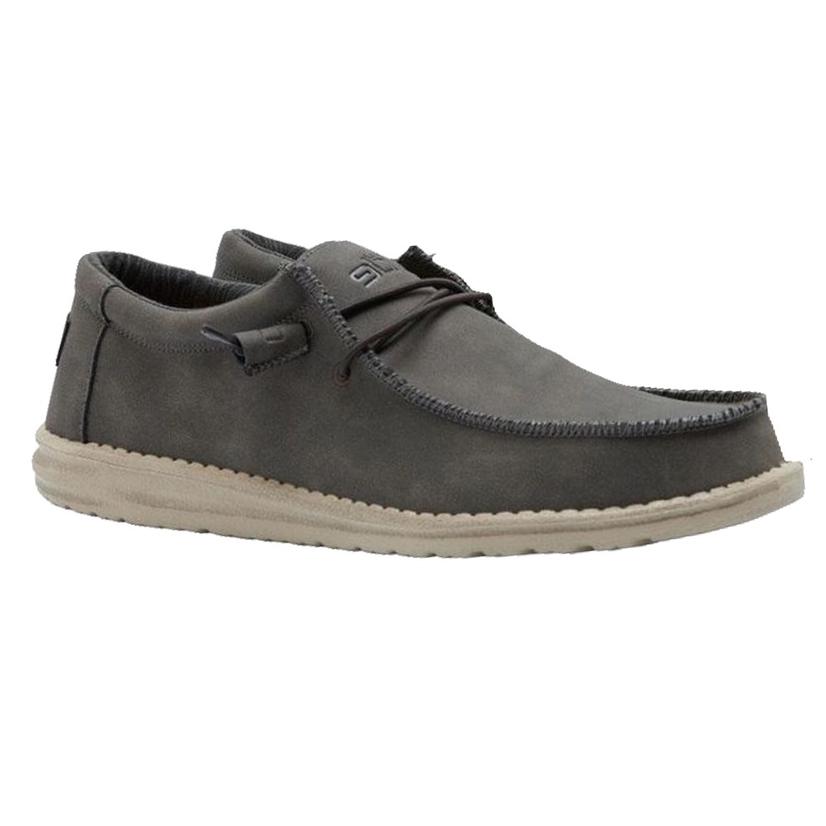 Wally Recycled Leather in Coffee Men's Shoe by Hey Dudes