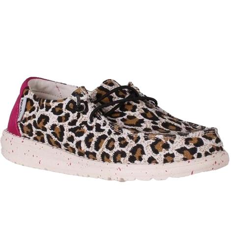 Britt Cream Cheetah Women's Slip On Shoes by Hey Dude