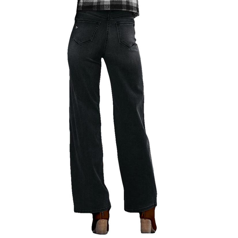 Hidden Jeans Black Denim Wide Leg Dad Jeans