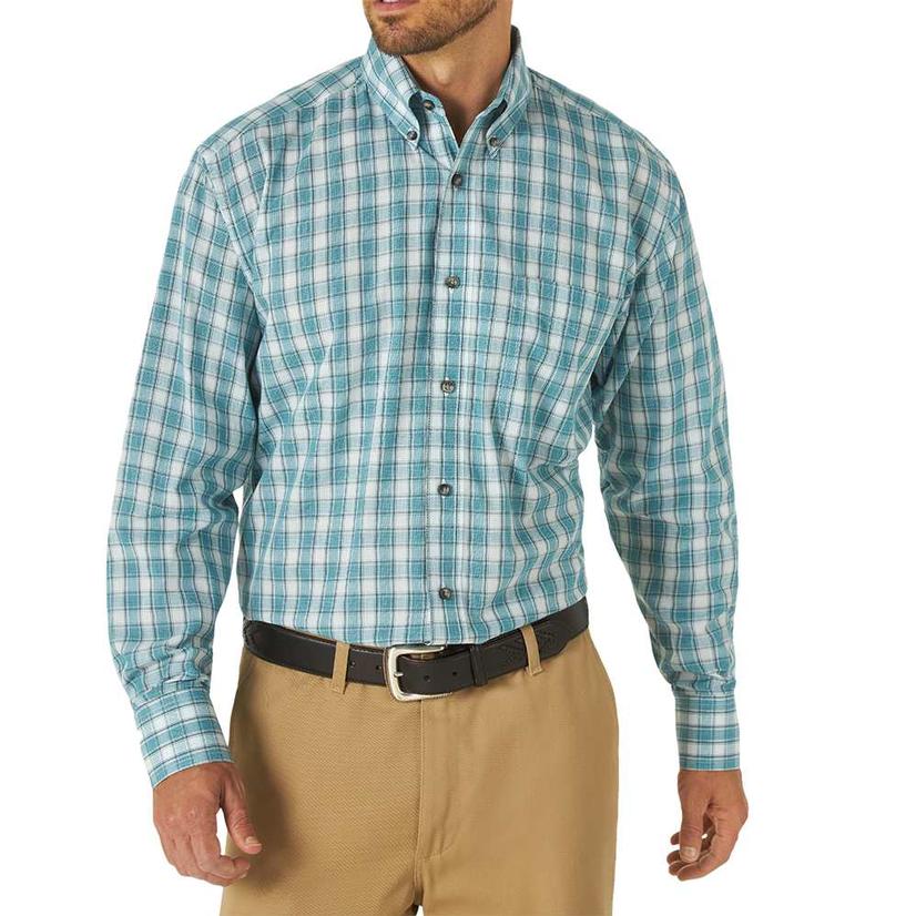 Riata Assorted Plaid Long Sleeve Buttondown Men's Shirt by Wrangler