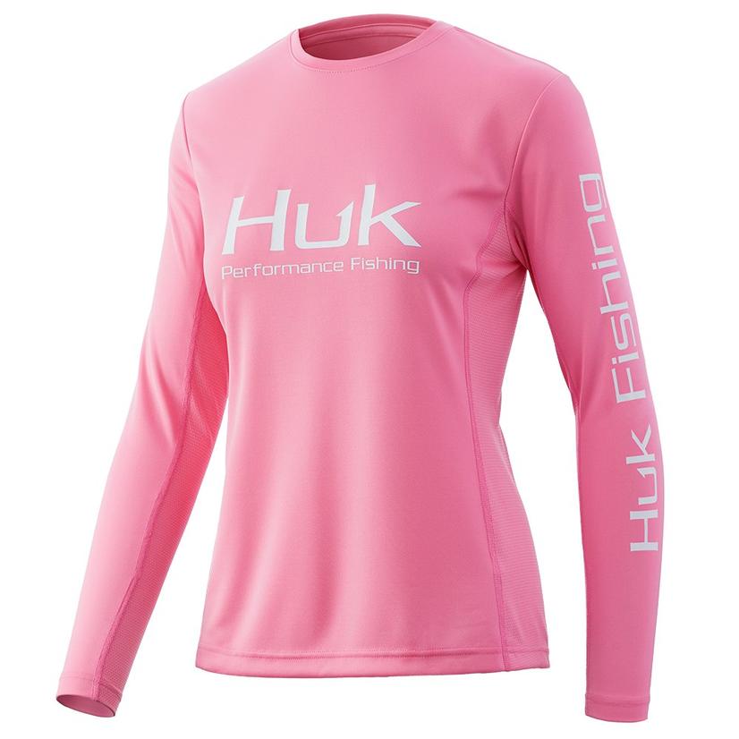 Huk Icon x Long-Sleeve Shirt for Ladies - Salmon Pink - XL