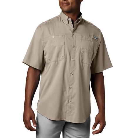 Columbia Tamiami II Fossil Short Sleeve Button-Down Men's Shirt