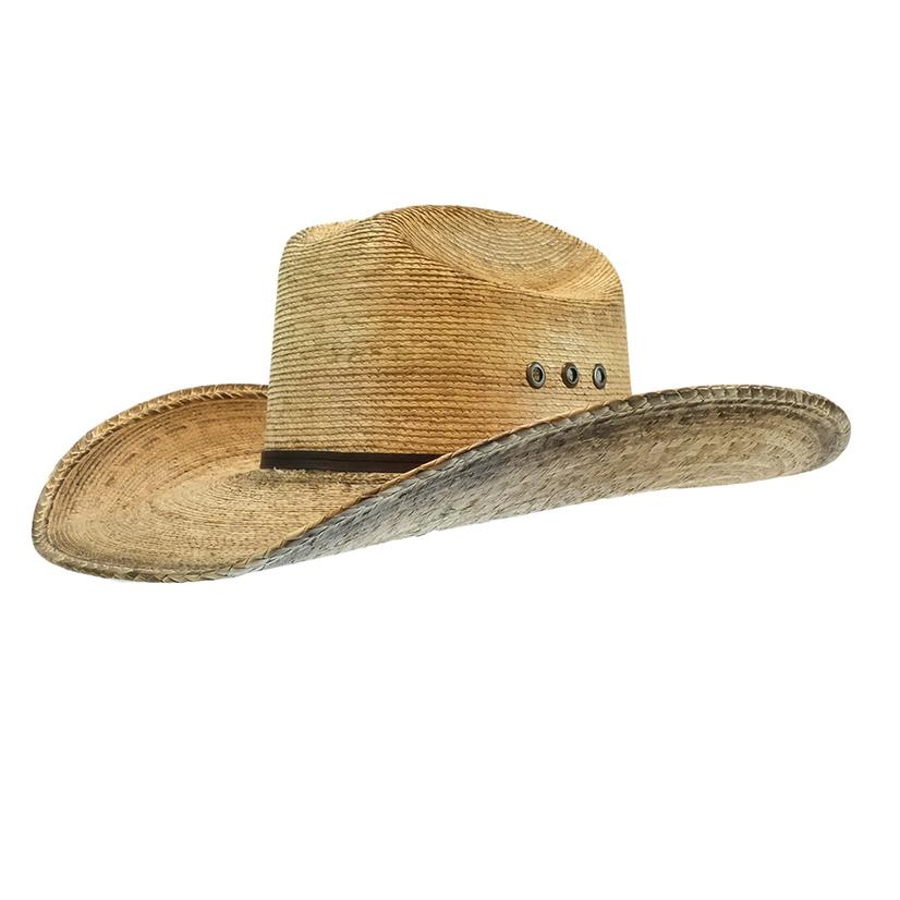 Twister T65210-7 4.25 in. SS & SS Eyelets Fired Palm Hat - Size 7