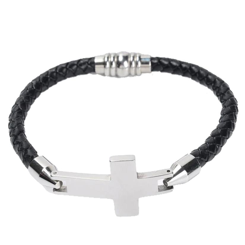 Faith Leather Bracelet by Mad Man