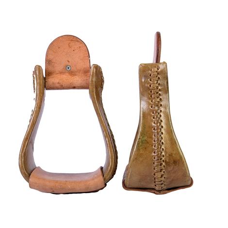 South Texas Tack 2 Inch Rawhide Bell Stirrup