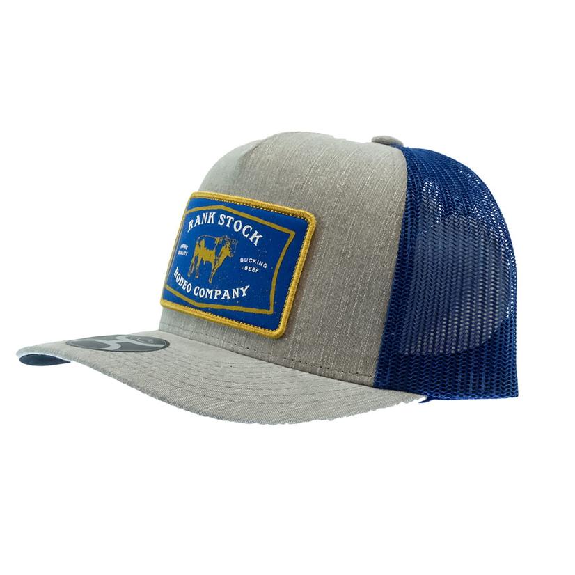 Rank Stock Grey Blue Trucker Hat by Hooey