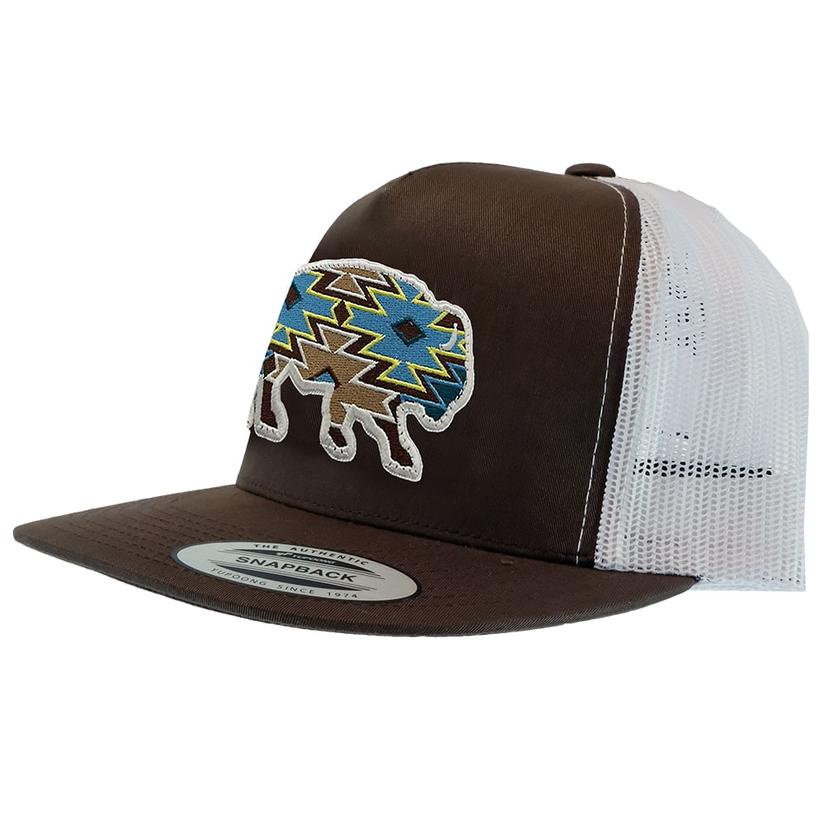 Jango Brown and White Buffalo Cap by Red Dirt Hat Company