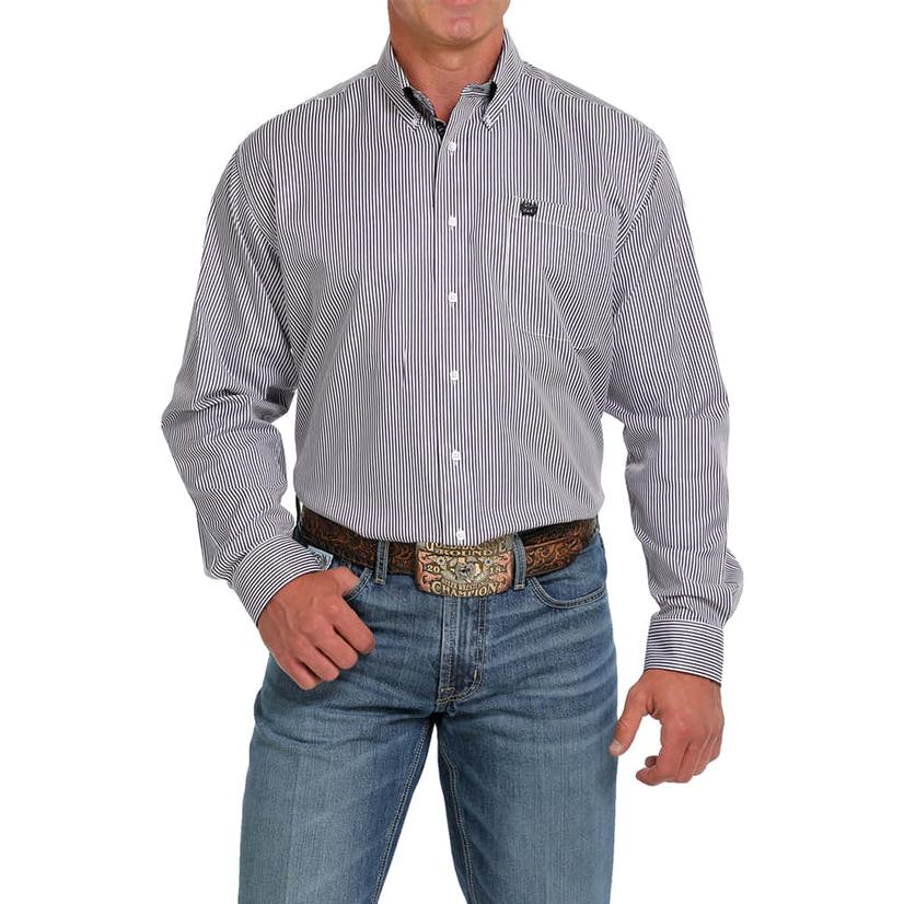 Classic Fit Tencel Long Sleeve Button-Down Men's Shirt by Cinch
