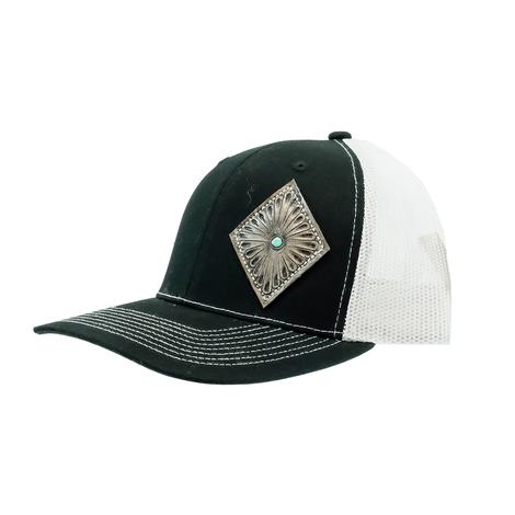 Crystal Blue Bold Patch Trucker Cap by Huk