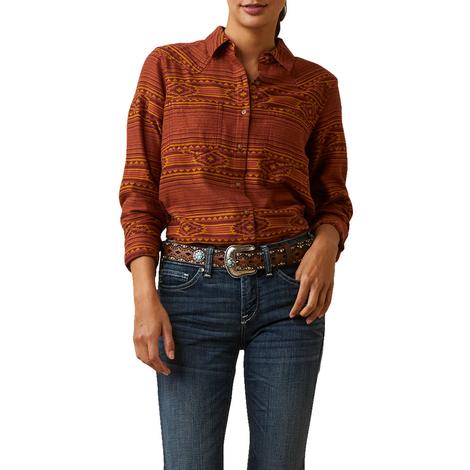 Ariat R.E.A.L. Billie Jean Long Sleeve Rust Women's Shirt