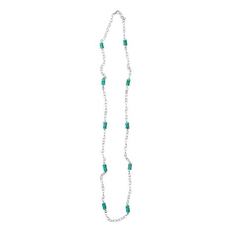 West And Co Multi Link With Turquoise Accents Necklace 