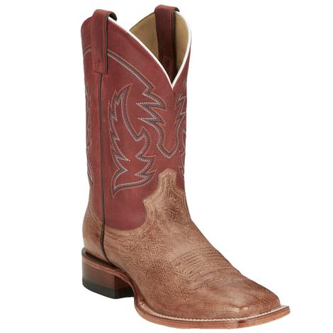 Justin Tan McLane Smooth Ostrich Men's Boots