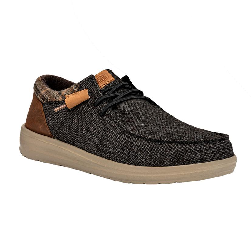 Brown Wally Grip Wool Men's Shoes by Hey Dude