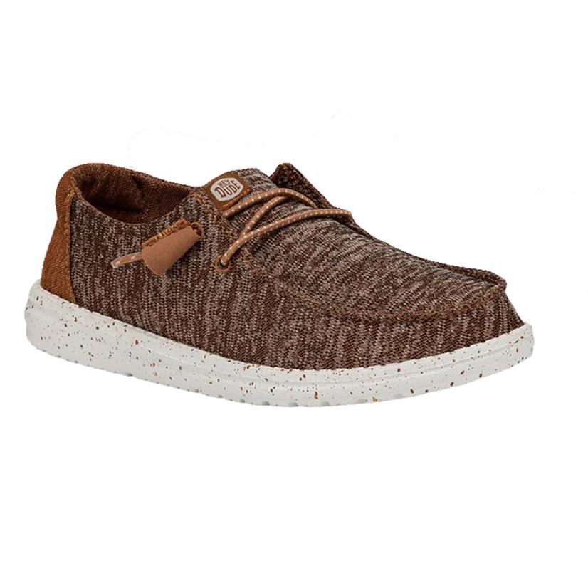 Brown Wendy Sport Knit Women's Shoes by Hey Dude