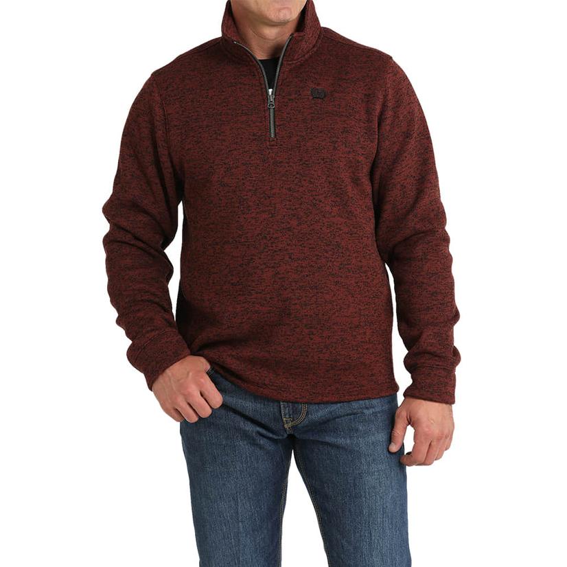  Cinch Burgundy Knit Men's Pullover