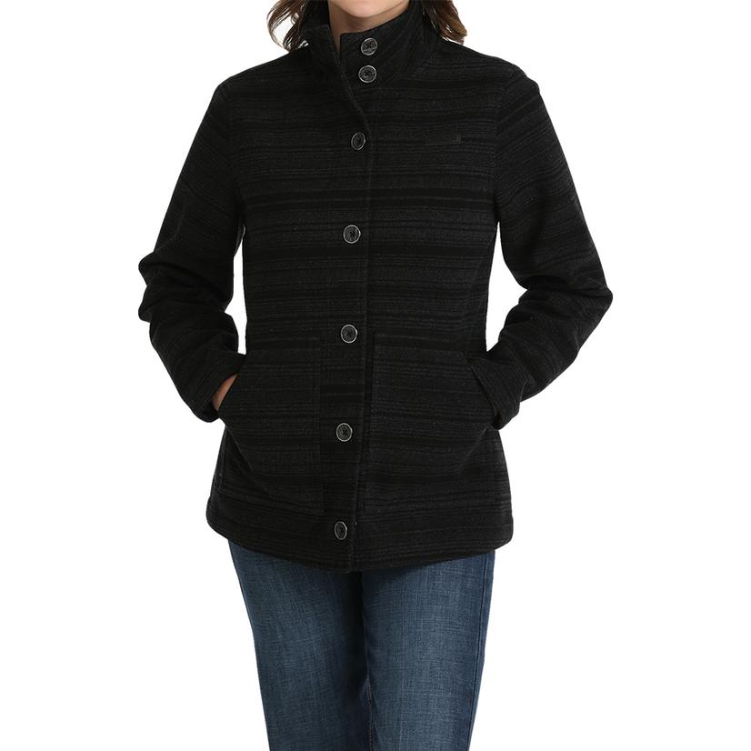  Cinch Black Twill Button Front Women's Jacket