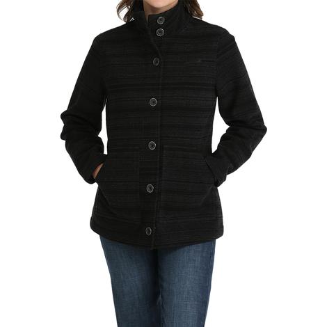 Cinch Black Twill Button Front Women's Jacket