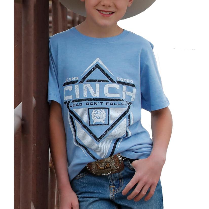  Cinch Boy's Blue Graphic Shirt