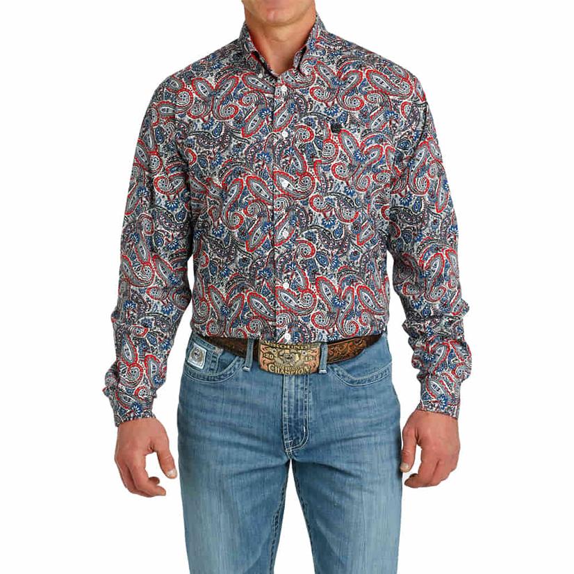 Cinch Men's Button- Down Long Sleeve Shirt