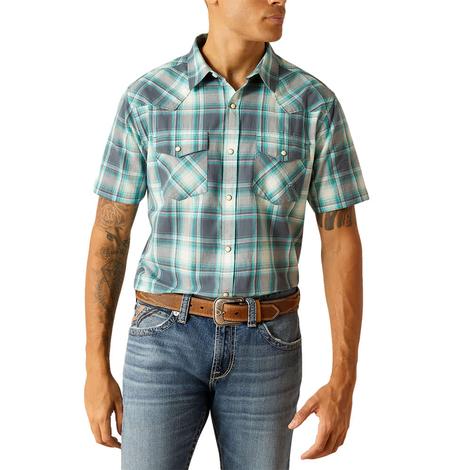 Ariat Retro Harrington Egret Short Sleeve Button-Down Men's Shirt 