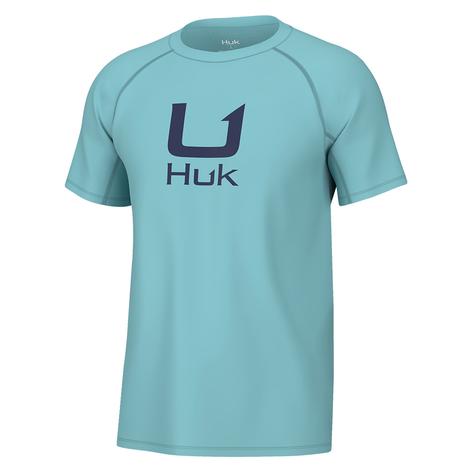 Boys - Huk American T-Shirt - Boy's T-Shirts in Crystal Blue