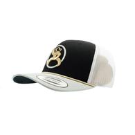Hooey Strap Roughy Black and White Patch Cap