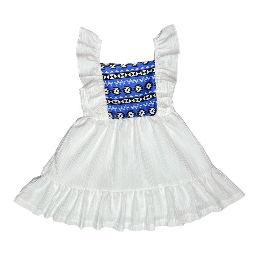  Shea Baby Girl's White Aztec Dress