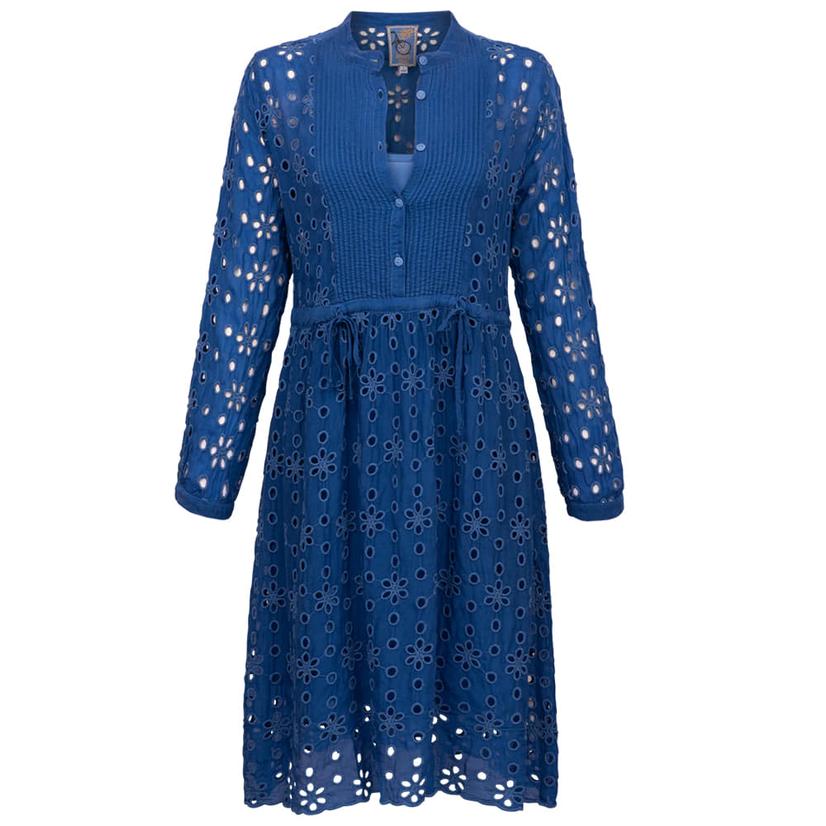  Johnny Was Women's Blue Rodeo Ne Si Dress