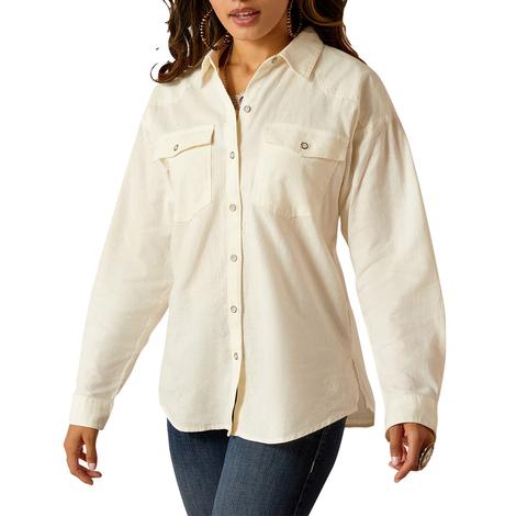 Ariat Wilke Cloud Cream Button-down Long Sleeve Women's Shirt