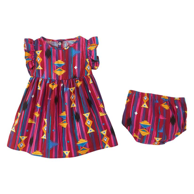  Wrangler Aztec Infant Girls Dress With Diaper Cover