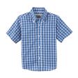 Wrangler Riata Blue Plaid or Red Plaid Boys Short Sleeve Shirt BLUE