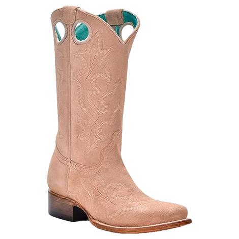 Corral Teen Girl's Tan Sand Embroidery Cut Out Boots
