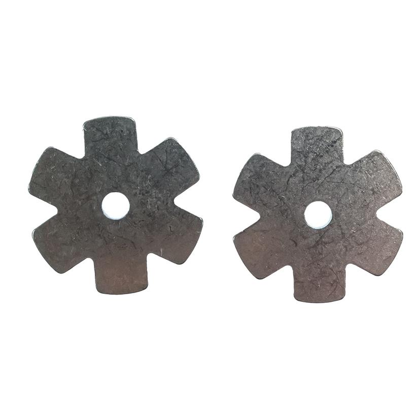  Dutton Bits Silver 6 Point Spur Rowels Paired 1 1/4 