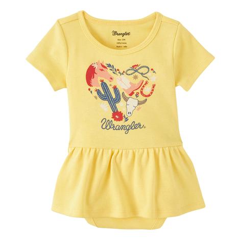Wrangler Yellow Baby Girl Bodysuit