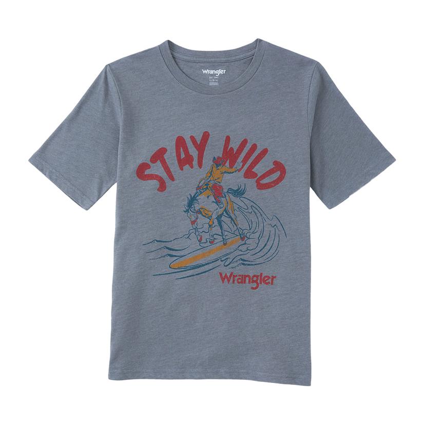  Wrangler Pewter Short Sleeve Boys Graphic Tee