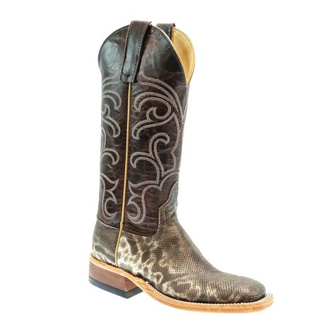 Anderson Bean Karung Natural Snake and Chocolate Explosion Women's Boots
