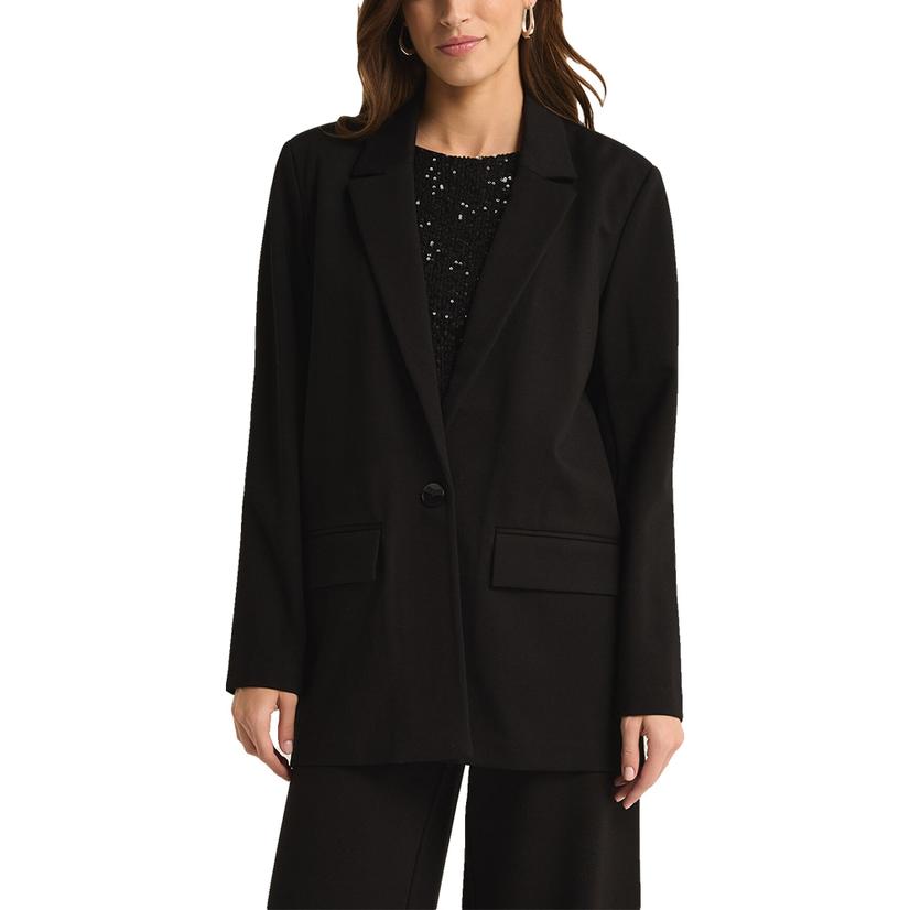  Z Supply Do It All Relaxed Women's Blazer In Black