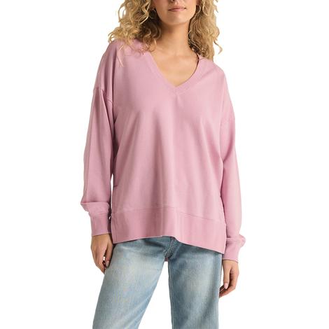Z Supply Modern V-Neck Weekender Long Sleeve Women's Shirt