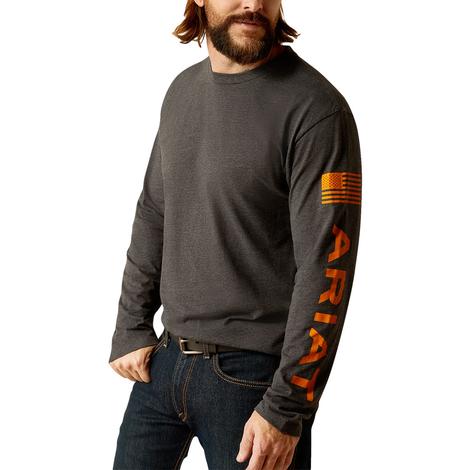 Ariat Charcoal Elevated Long Sleeve Men's Graphic Tee