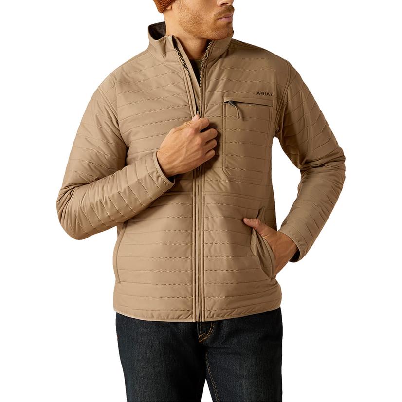  Ariat Men's Wylie Brindle Khaki Full Zip Jacket