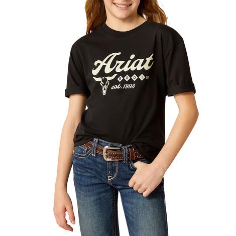 Ariat Black Established Boot Company Girl's Tee