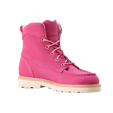 Ariat Rebar Lift Haute Pink Suede Girl's Shoe